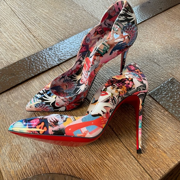 Christian Louboutin Shoes - Christian louboutin hot chick xtian multi color patent stiletto sz 36